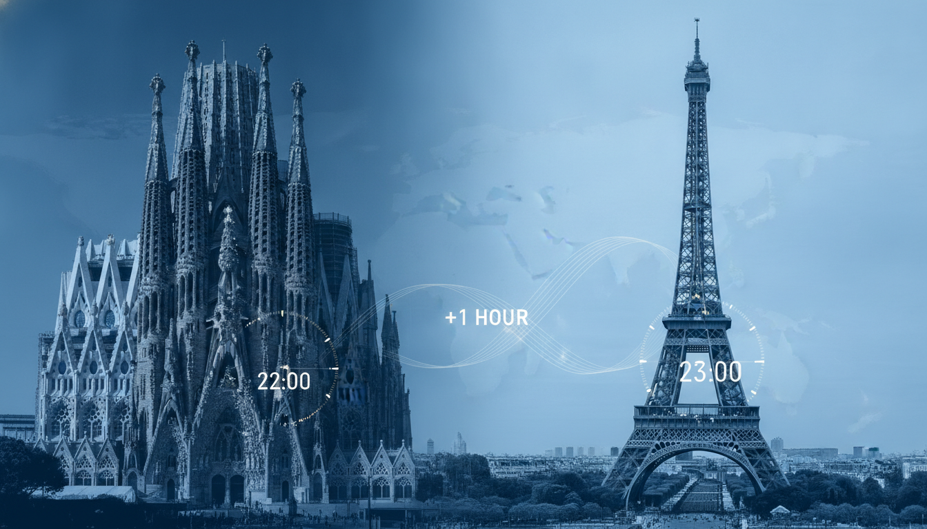 découvrez l'heure actuelle en espagne, comprenez le fuseau horaire du pays et apprenez le décalage horaire avec la france pour mieux planifier vos activités.