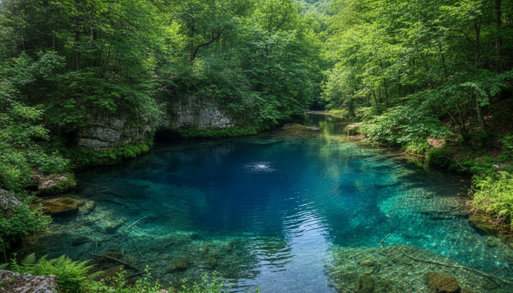 découvrez blue eye en albanie (syri i kaltër), une source d'eau translucide et magnifique. plongez dans la beauté naturelle unique de ce lieu incontournable pour les amoureux de la nature et des paysages spectaculaires.