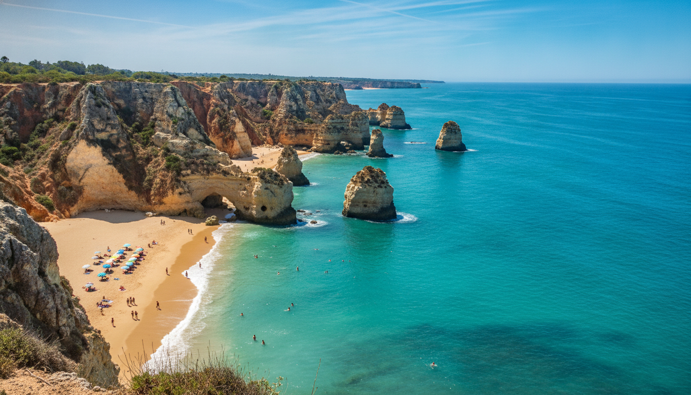 découvrez le sud du portugal et explorez les plus belles plages et falaises de l'algarve. profitez de paysages à couper le souffle, d'eaux cristallines et de villages pittoresques pour des vacances inoubliables.