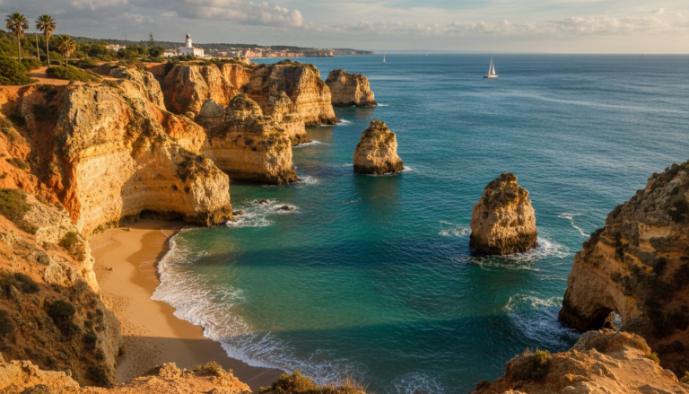 découvrez le sud du portugal et explorez les plus belles plages et falaises de l'algarve. profitez de paysages époustouflants, d'eaux turquoise et de villages charmants pour des vacances inoubliables.